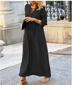 Damen Luftiges Maxikleid mit eleganter Knopfdetail R&B
