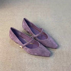 Damen elegante Mary Jane Ballerinas mit modischem Riemenverschluss und schicker Schnallenapplikation R&B