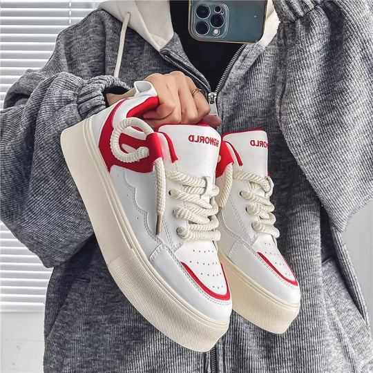 Damen trendige Plateau-Sneakers mit innovativem Design und rutschfester Sohle R&B