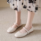 Damen Ballerina-Schuhe mit elegantem Riemen und schimmerndem Obermaterial R&B
