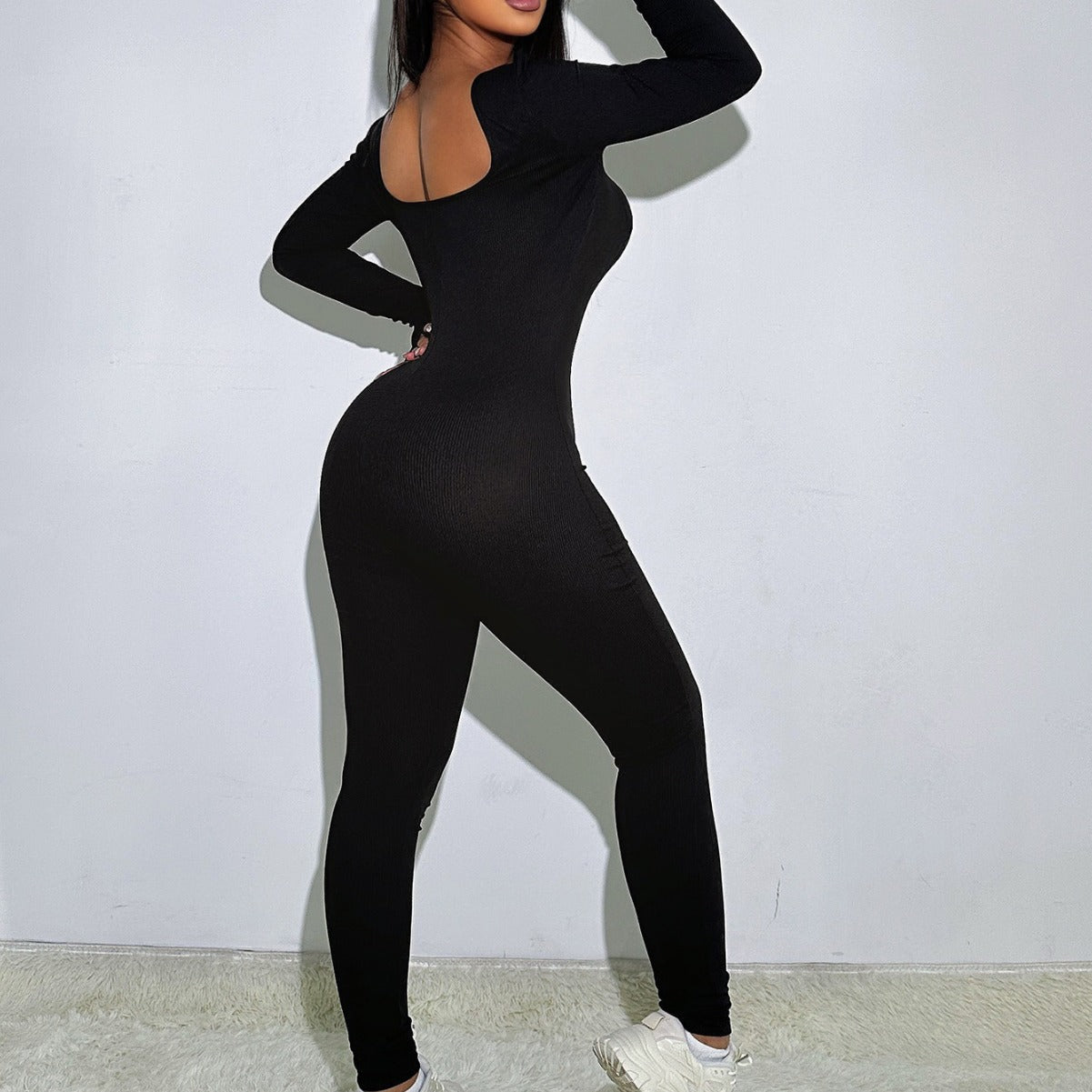 Damen Hochdehnbarer Jumpsuit R&B