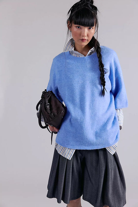 Damen Stylish halbtransparentes Sweatshirt mit Spitze und lässigem Schnitt R&B