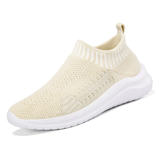 Damen Sportliche Slip-On Sneakers mit atmungsaktivem Strickoberteil R&B 1774575816