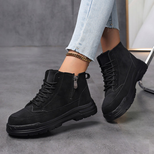 Damen Trendige Winterstiefel mit rutschfester Sohle und praktischem Reißverschluss R&B
