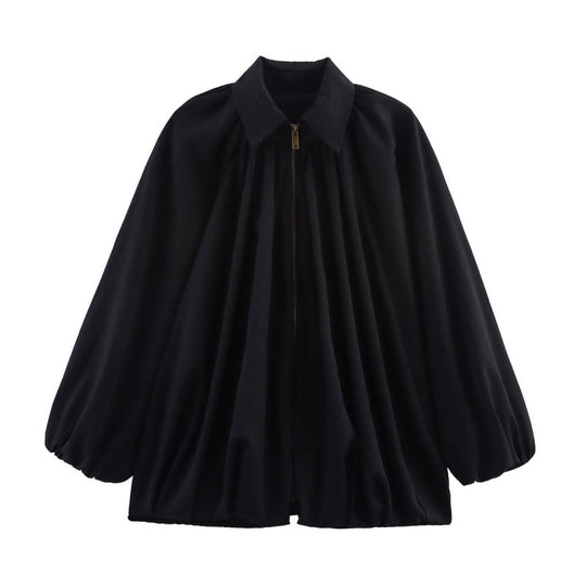 Damen Modische Bluse mit Volants und Reißverschluss R&B