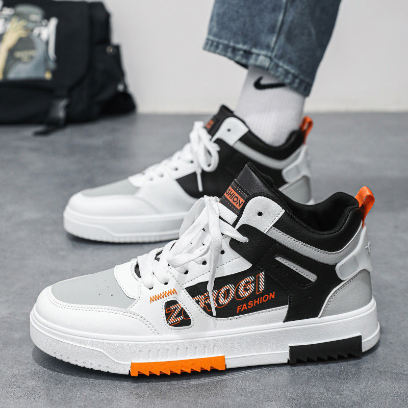 Damen modische High-Top Sneakers mit atmungsaktiven Einsätzen und robuster Sohle R&B