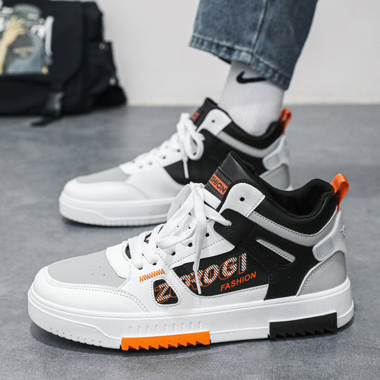 Damen modische High-Top Sneakers mit atmungsaktiven Einsätzen und robuster Sohle R&B