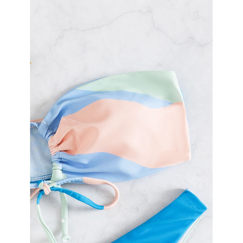 Damen Bandeau-Bikini mit verspieltem Schnitt R&B