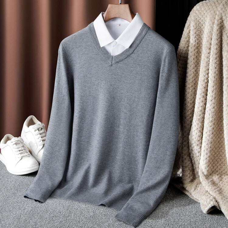 Herren V-Ausschnitt Pullover R&B