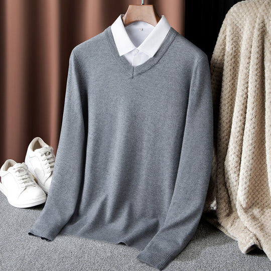 Herren V-Ausschnitt Pullover R&B