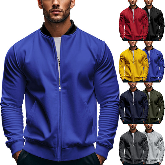 Herren Sportliche Bomberjacke mit hochschließendem Kragen R&B