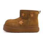 Damen trendige Winterstiefel mit komfortabler Sohle und dekorativen Sternen R&B
