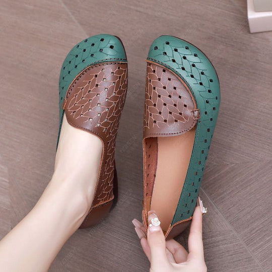 Damen Elegante und bequeme Ballerinas mit atmungsaktiver Oberflächenstruktur R&B