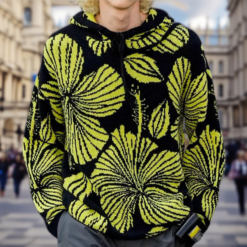 Unisex Kapuzenpullover mit einzigartigem floralem Design R&B