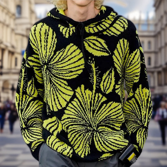 Unisex Kapuzenpullover mit einzigartigem floralem Design R&B