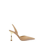 Damen Slingback-Pumps aus edlem Leder mit hohem Glanz R&B