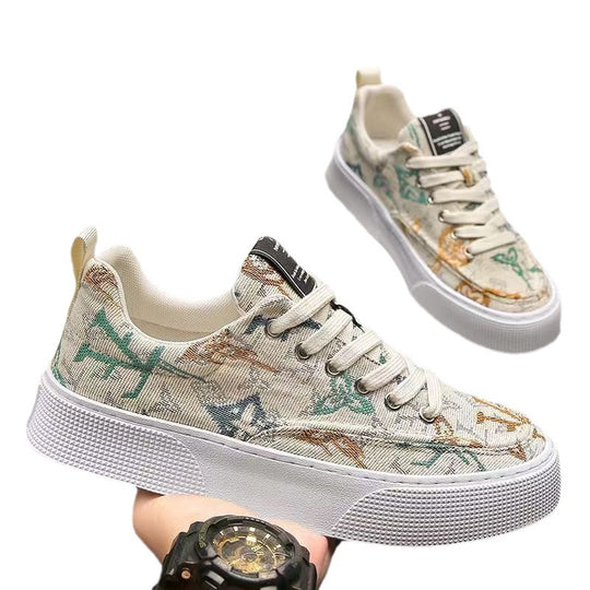 Damen Modische Canvas Sneakers mit einzigartiger Druckgestaltung R&B