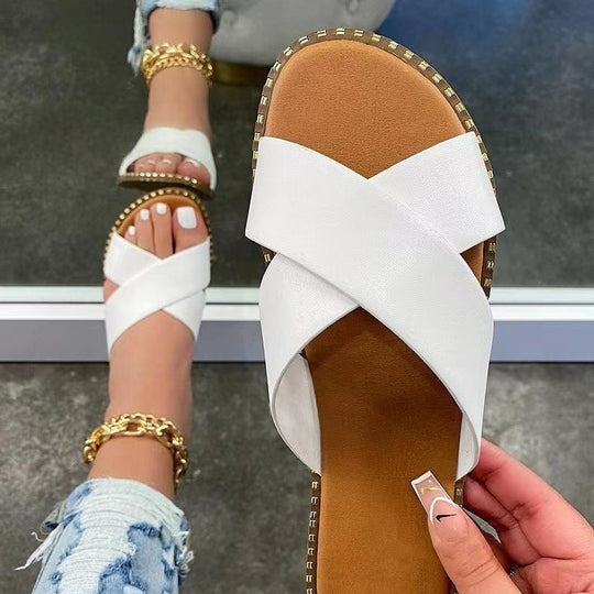 Damen modische transparente Riemchen-Sandalen mit stylischem Komfort R&B