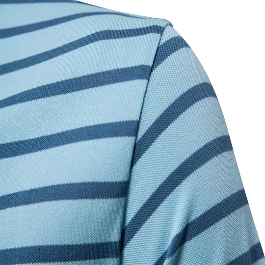 Herren Polo-Shirt mit modischem Streifenmuster und bequemem Schnitt R&B