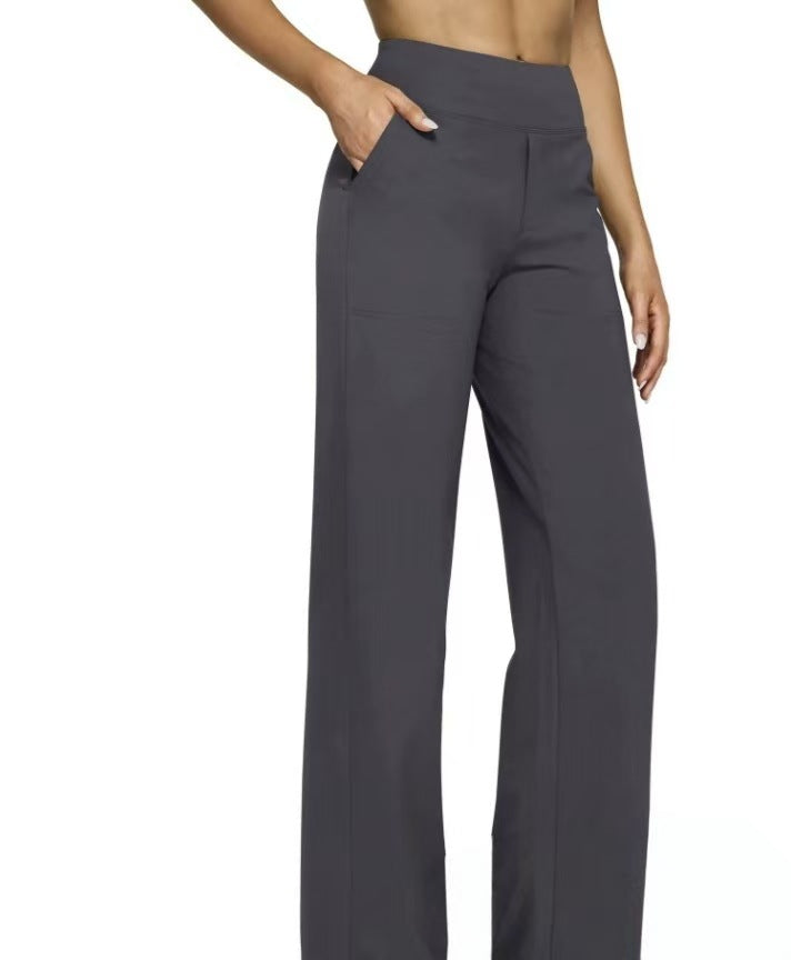 Damen Weit geschnittene Komfort-Hose mit elastischem Bund und praktischen Taschen R&B