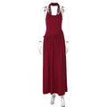 Damen Haltermaxikleid mit elegantem Schnitt und praktischen Raffungselementen R&B