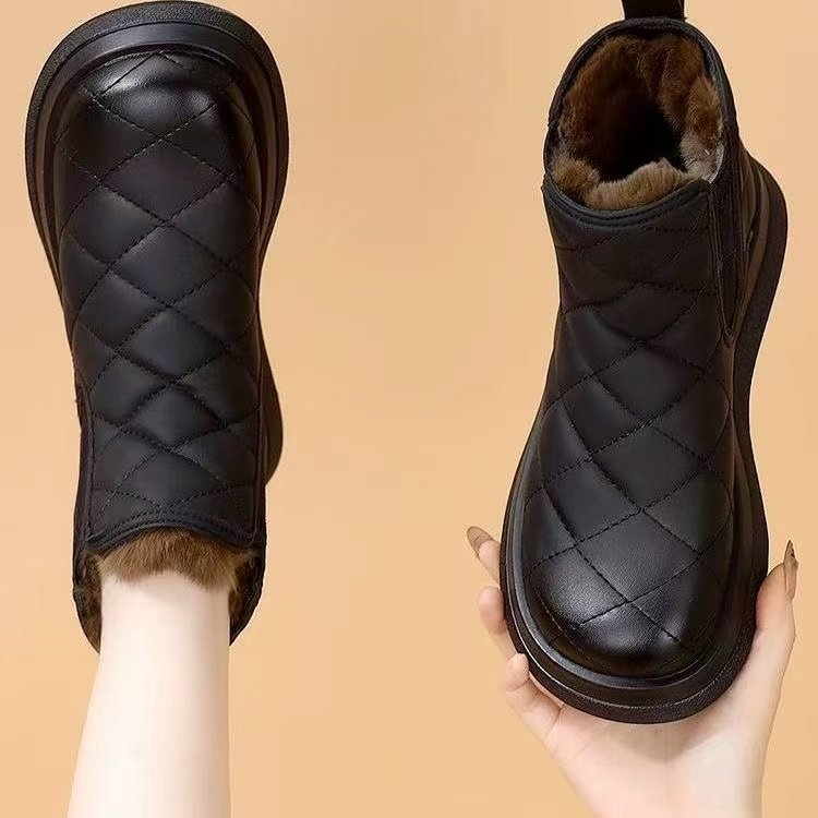 Damen Flauschige Winterboots mit warmem Futter und komfortablem Reißverschluss R&B