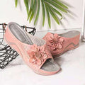Damen Komfortable und elegante Riemensandalen mit floralem Design