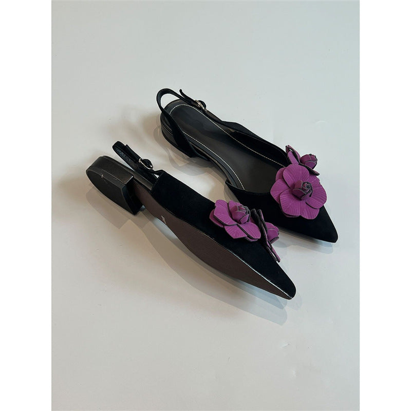 Damen Slingback Ballerinas mit floralem Design R&B