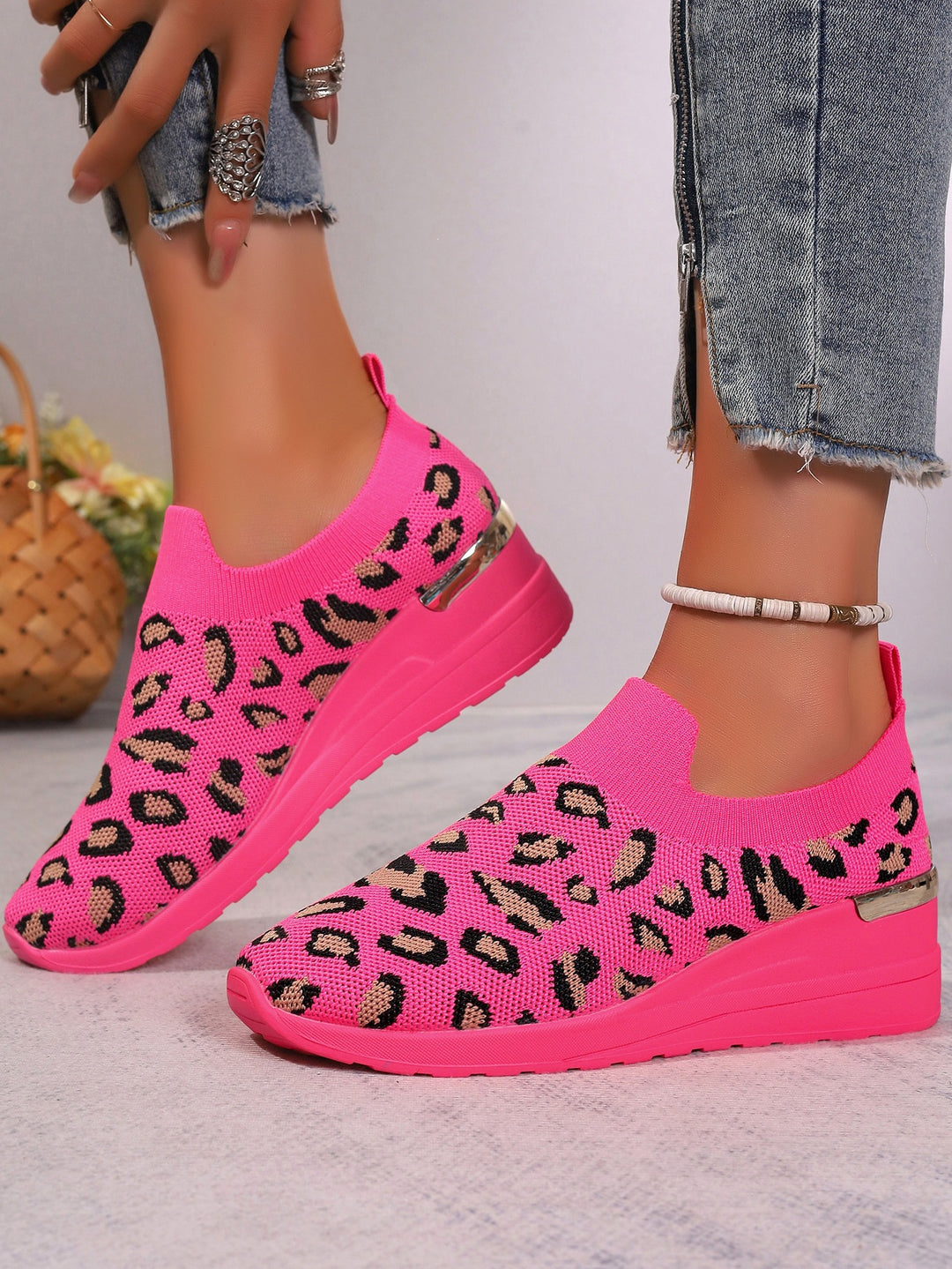 Damen atmungsaktive Slip-On Sneakers mit komfortabler Dämpfung R&B