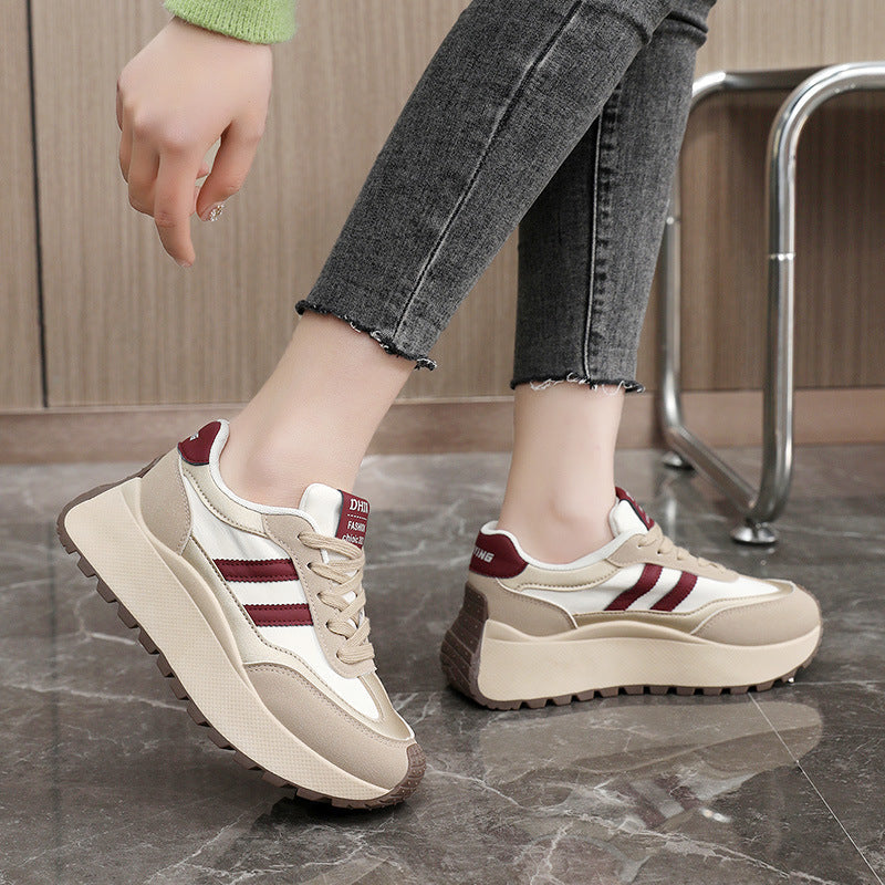 Damen Plateau Sneakers mit ergonomischem Dämpfungssystem und modischem Design R&B