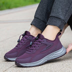 Damen Sportliche Laufschuhe mit flexiblem Schnellschnürsystem und atmungsaktiver Mesh-Oberfläche R&B