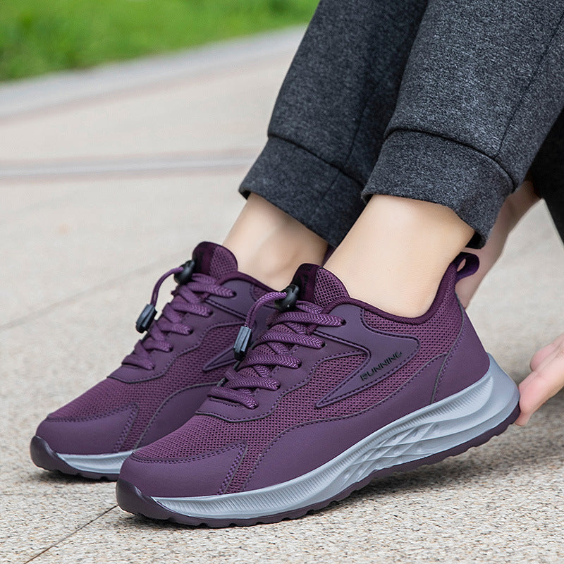 Damen Sportliche Laufschuhe mit flexiblem Schnellschnürsystem und atmungsaktiver Mesh-Oberfläche R&B