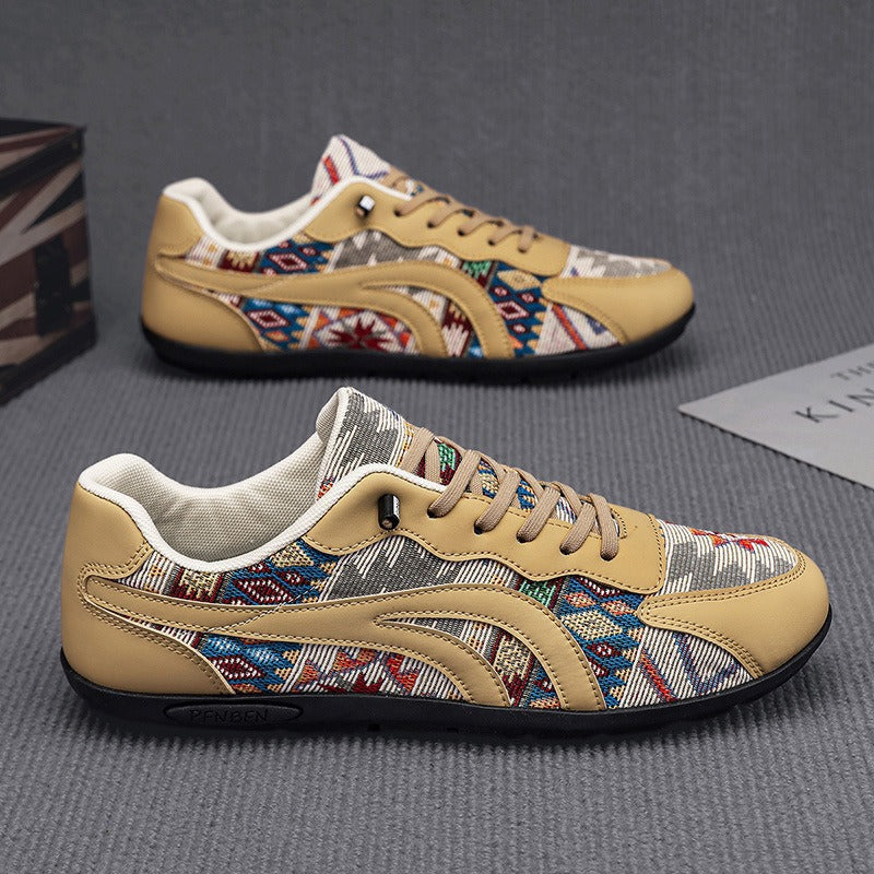 Damen Modische Sneakers mit Ethno-Muster und komfortablem Fußbett R&B