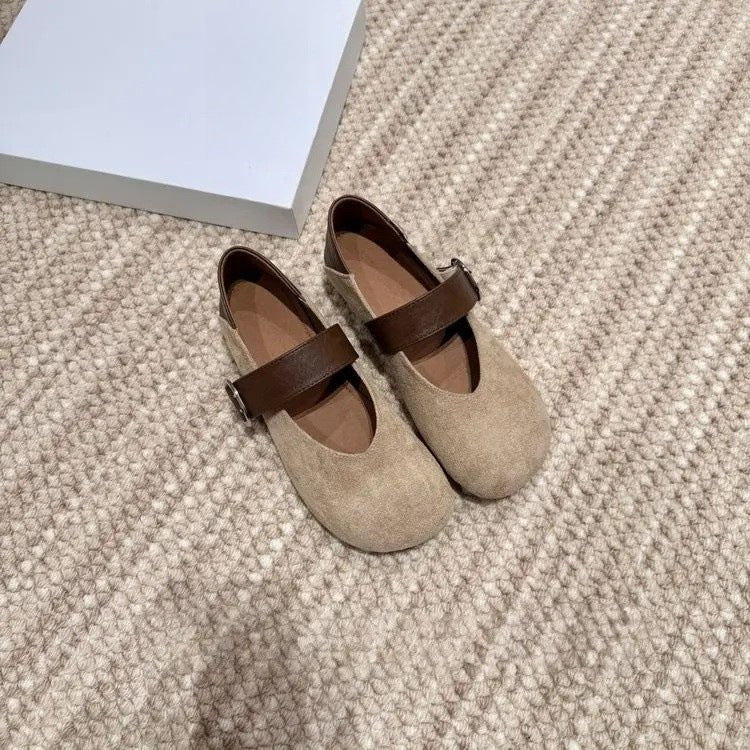 Damen Elegante Ballerinas mit modischem Riemen-Detail und bequemer Innensohle R&B
