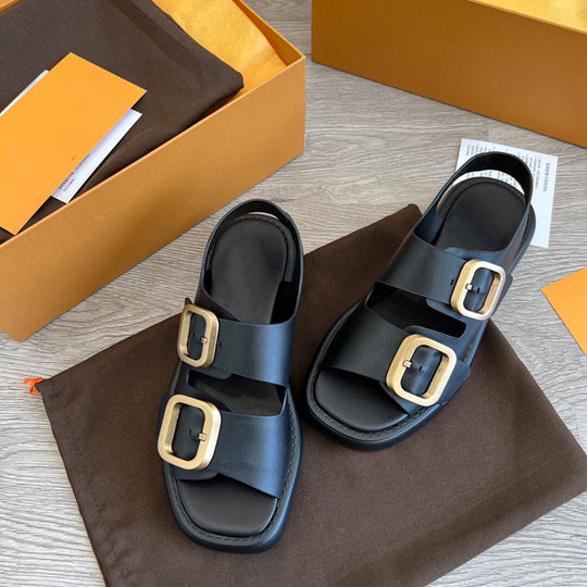 Damen Komfortable Sandalen mit modischem Schnallen-Design R&B