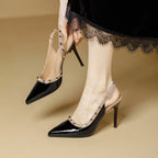 Damen Slingback-Pumps mit eleganter Stud-Applikation