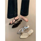 Damen elegante Slingback-Sandalen mit schicker Schnalle R&B