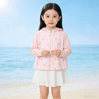 Unisex nan UV-Schutz Kapuzen-Cape für Kinder mit asymmetrischem A-Linien-Schnitt und Hasenprint  R&B