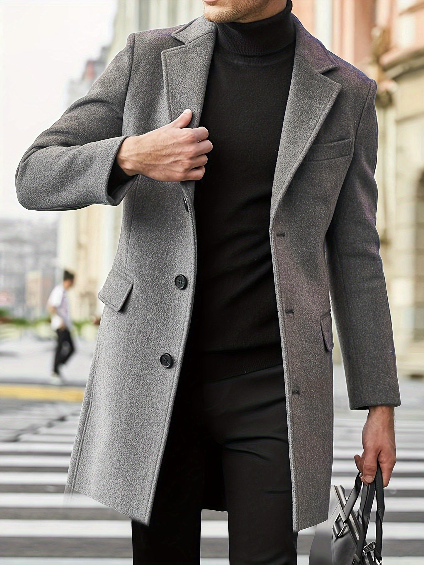 Herren Wollmantel modern