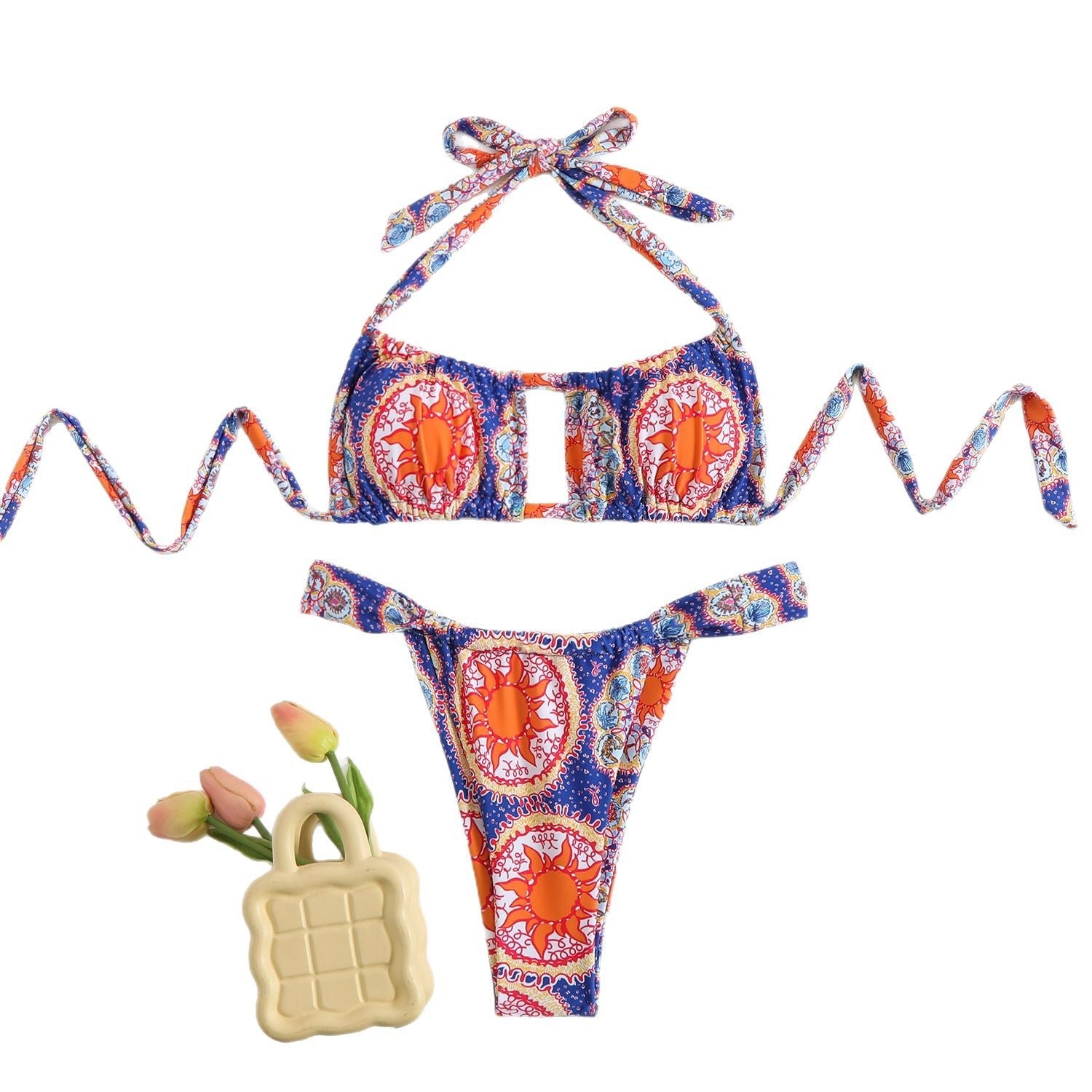 Damen Bikini-Set mit trendy Paisley-Muster R&B