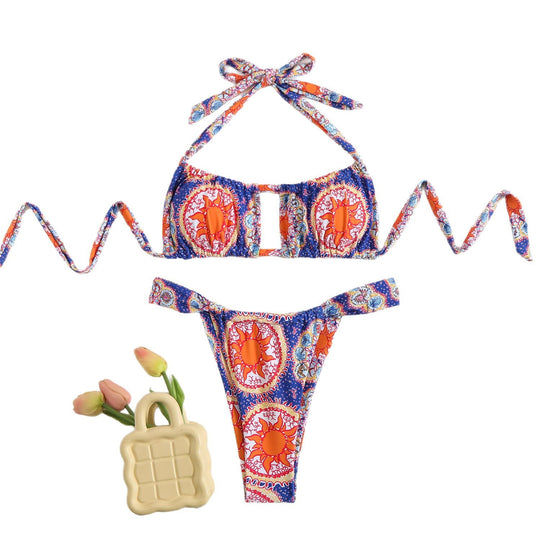 Damen Bikini-Set mit trendy Paisley-Muster R&B