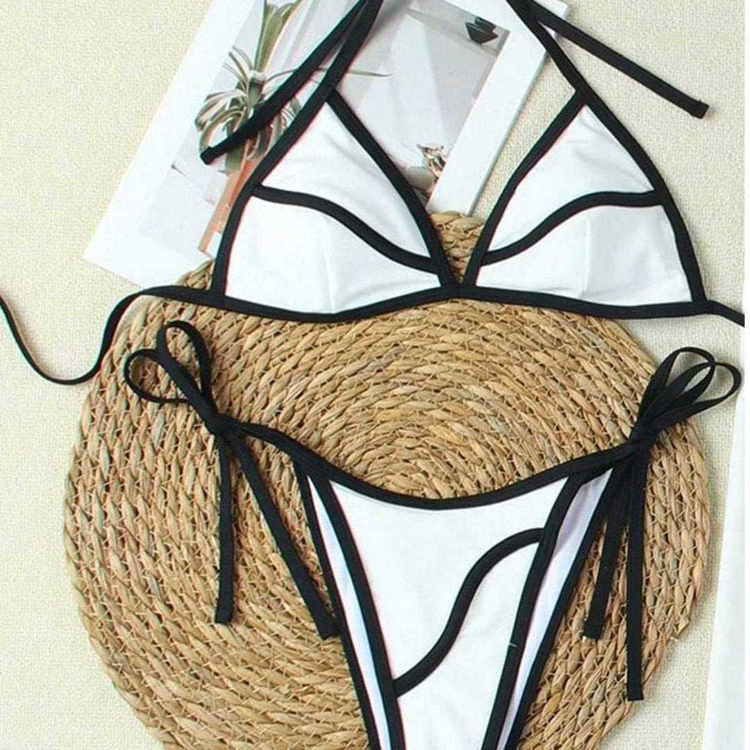 Damen Triangel-Bikini mit modischen Kontrasten R&B