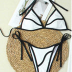 Damen Triangel-Bikini mit modischen Kontrasten R&B