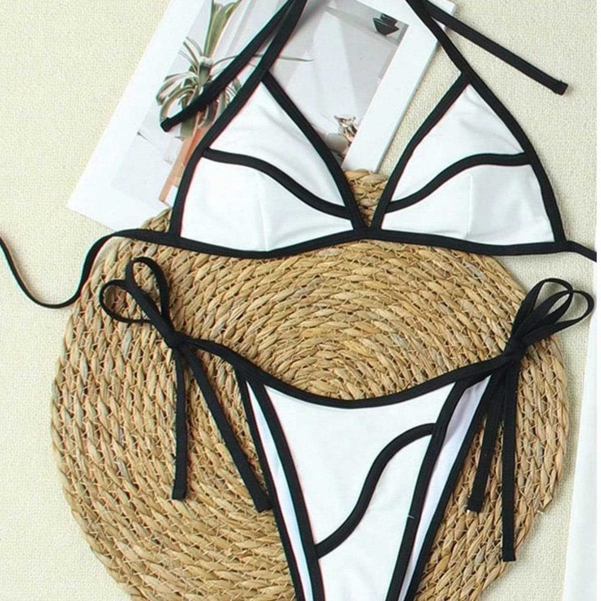 Damen Triangel-Bikini mit modischen Kontrasten R&B