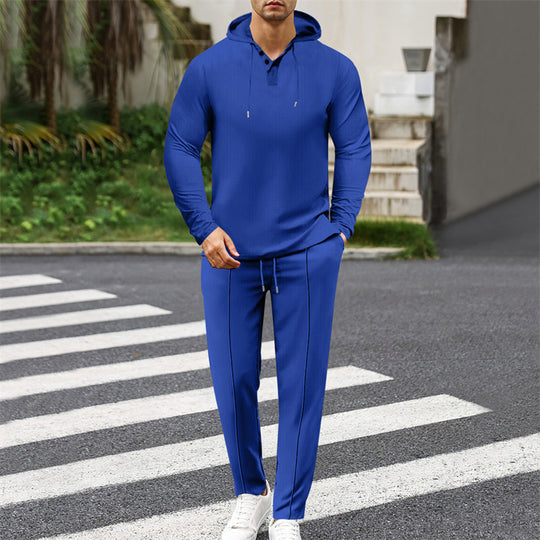 Herren modisches Hoodie-Set mit sportlichem Schnitt und praktischen Funktionen R&B
