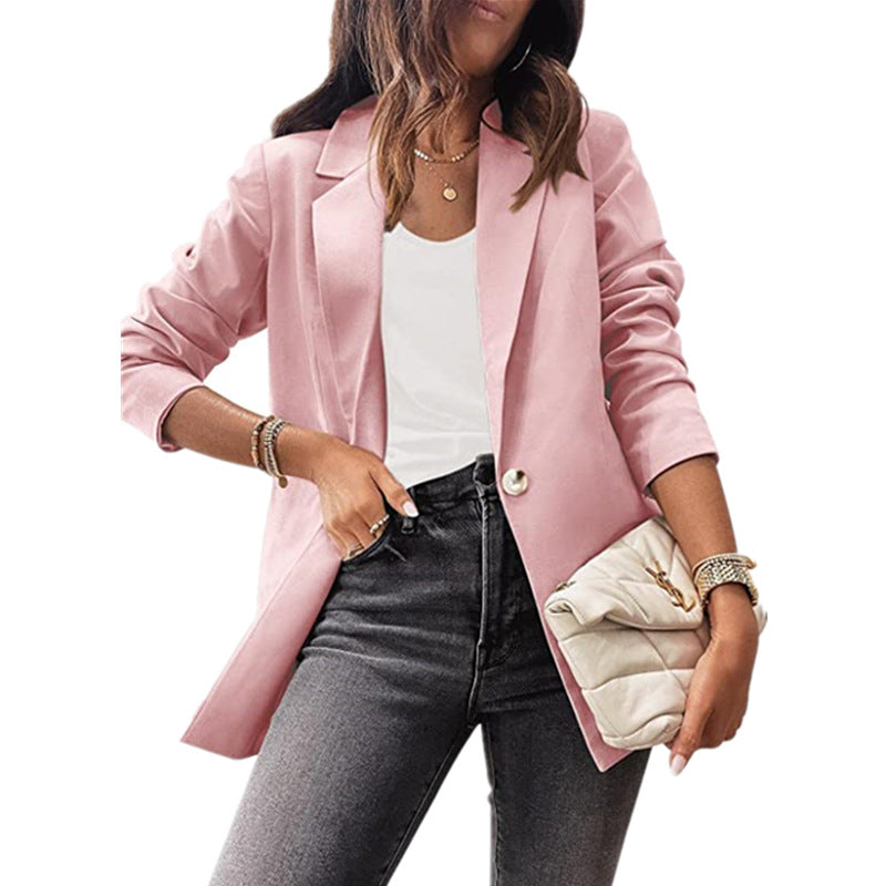 Damen eleganter Blazer mit ausgefallenem Schnitt und dezenten Knopfdetails R&B
