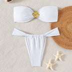 Damen Bandeau-Bikini mit elegantem Verschluss und modischem Design R&B