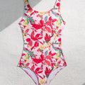 Damen Einteiliger Badeanzug mit floralem Muster R&B