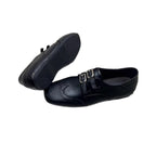 Damen Elegante Lacklederschuhe mit doppelter Schnallenverzierung R&B