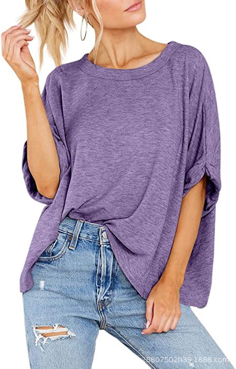 Damen lässiges Oversized T-Shirt R&B
